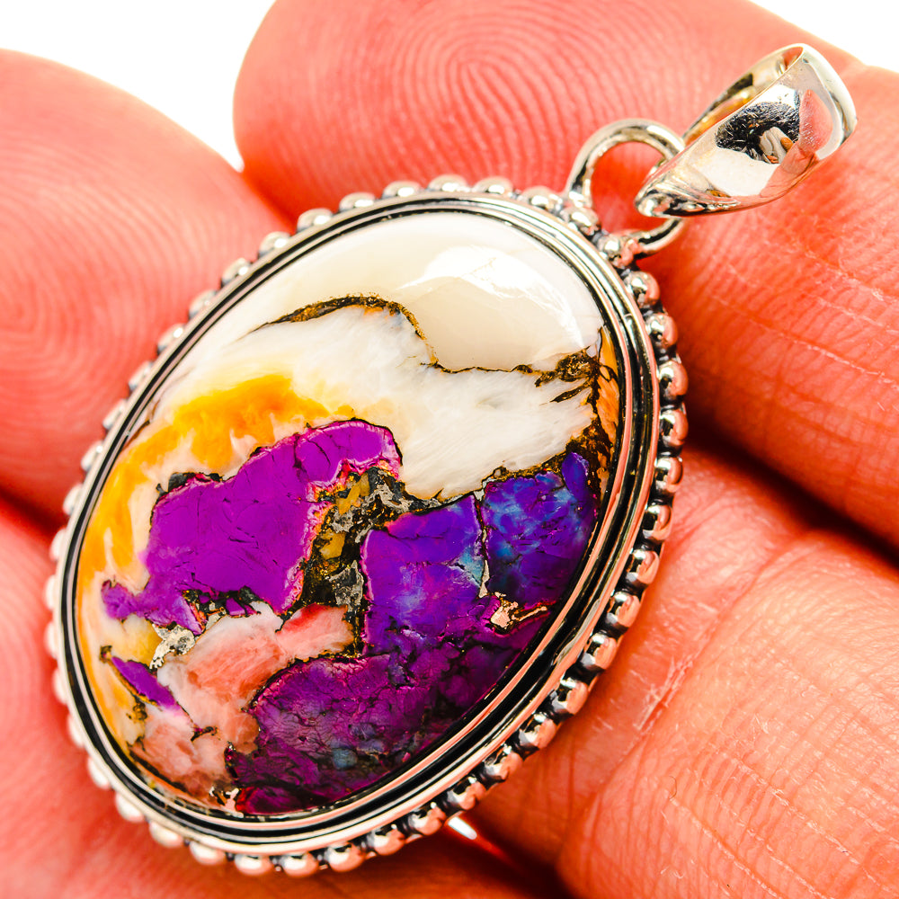Spiny Oyster Turquoise Pendants handcrafted by Anasilvercos - PD24252