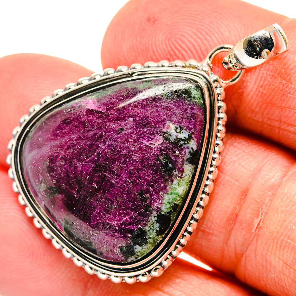 Ruby Zoisite Pendants handcrafted by Anasilvercos - PD24262
