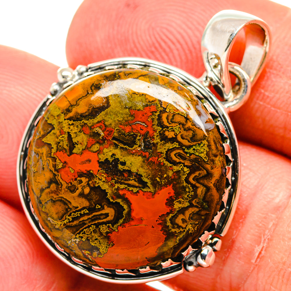 Moroccan Agate Pendants handcrafted by Anasilvercos - PD24263