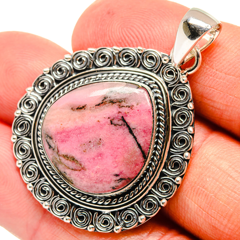 Rhodonite Pendants handcrafted by Anasilvercos - PD24272