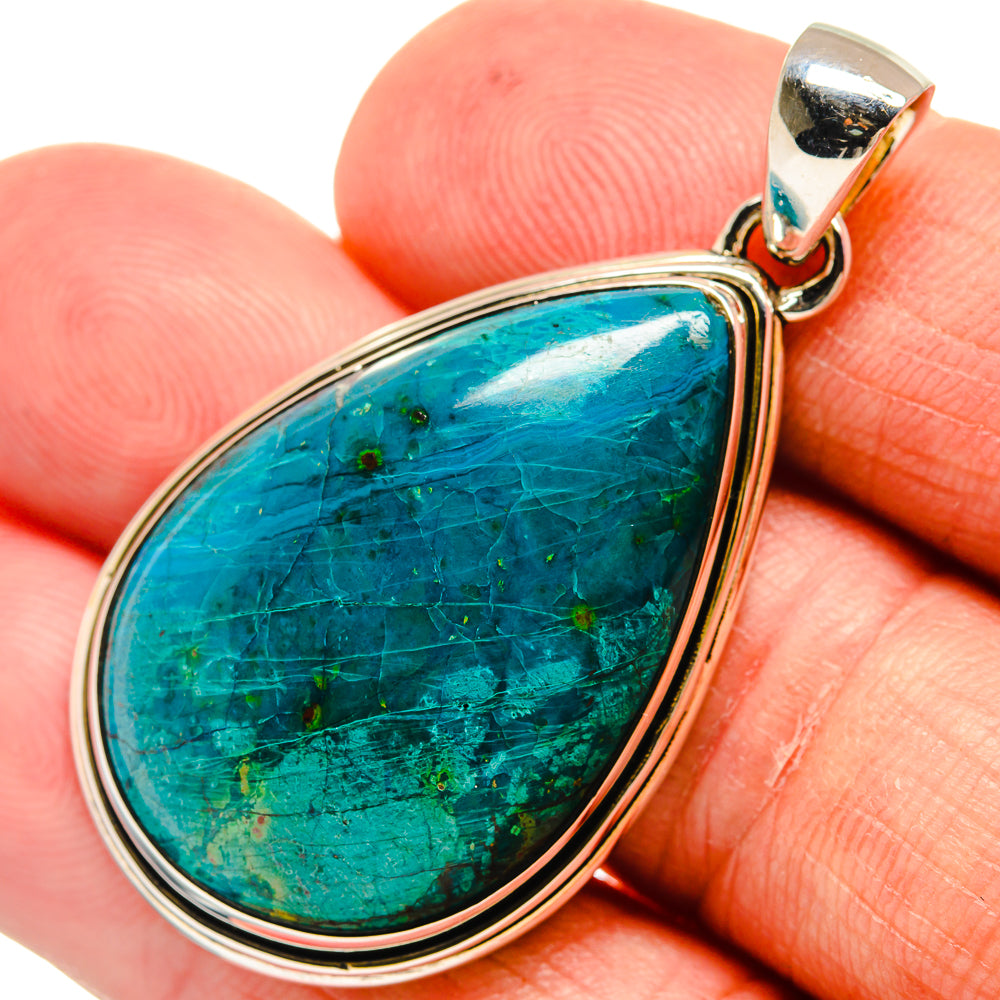 Chrysocolla Pendants handcrafted by Anasilvercos - PD24285