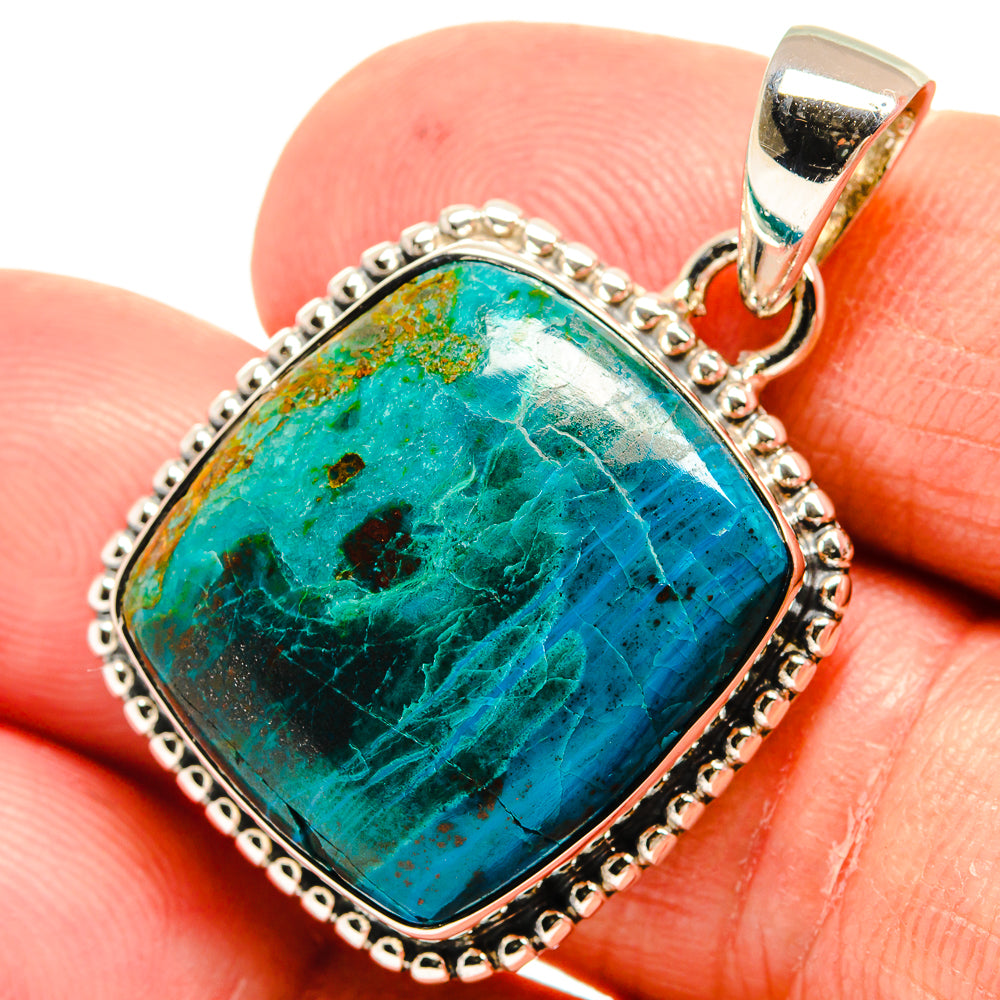 Chrysocolla Pendants handcrafted by Anasilvercos - PD24290
