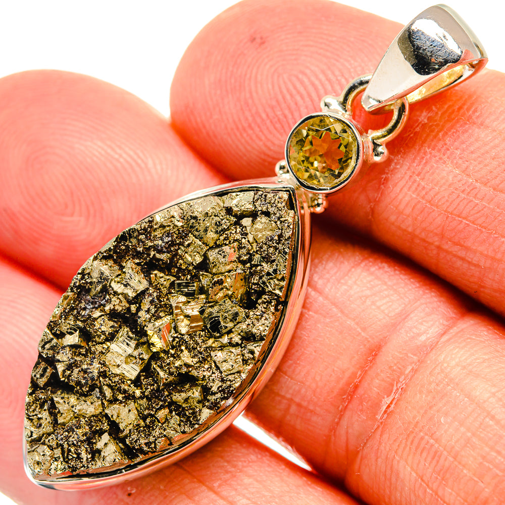 Pyrite Pendants handcrafted by Anasilvercos - PD24295