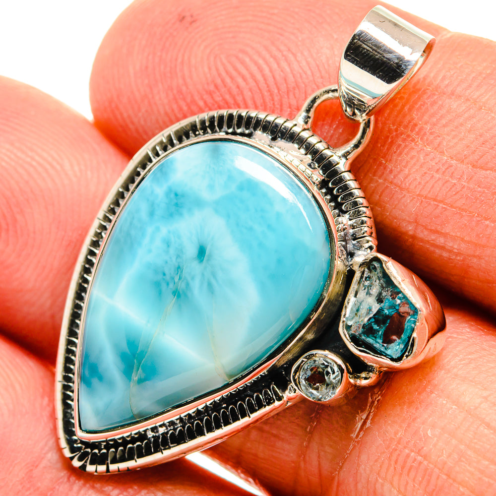 Larimar Pendants handcrafted by Anasilvercos - PD24308