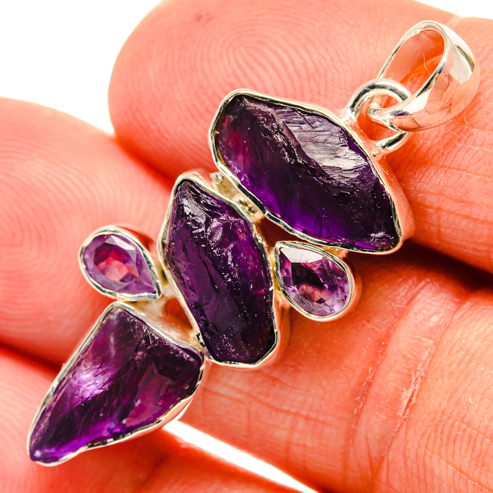 Amethyst Pendants handcrafted by Anasilvercos - PD24311