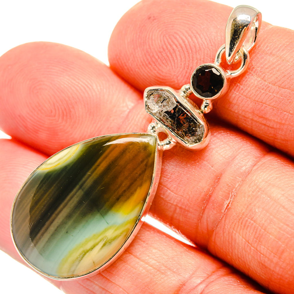 Polychrome Jasper Pendants handcrafted by Anasilvercos - PD24318