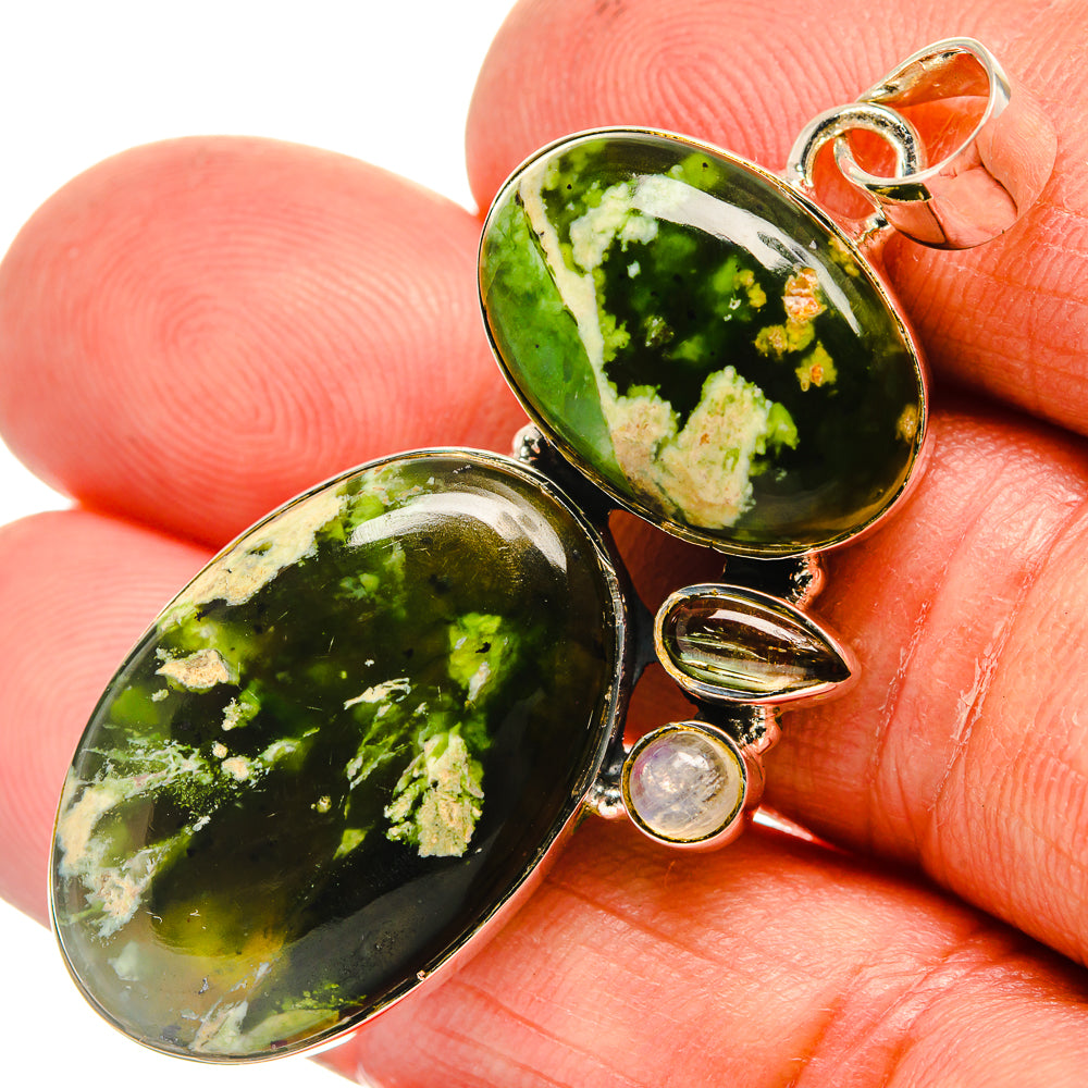 Australian Green Opal Pendants handcrafted by Anasilvercos - PD24330