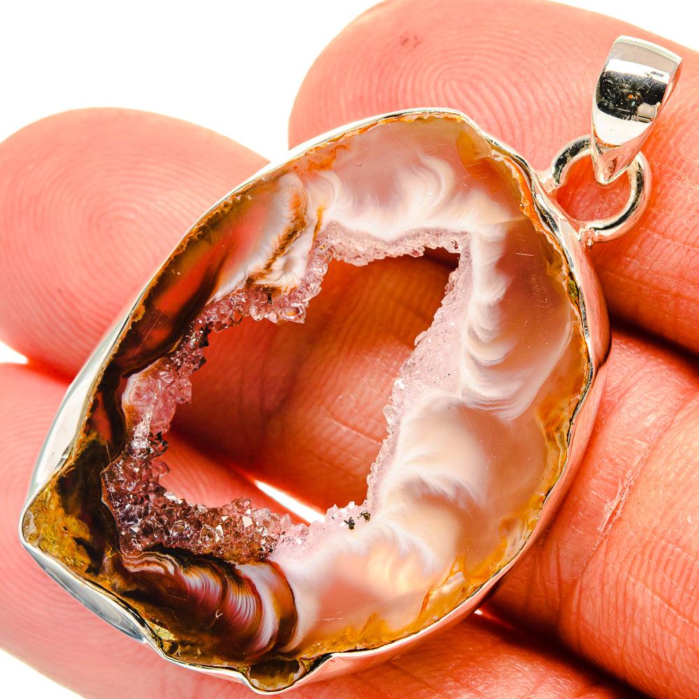 Coconut Geode Druzy Pendants handcrafted by Anasilvercos - PD24336