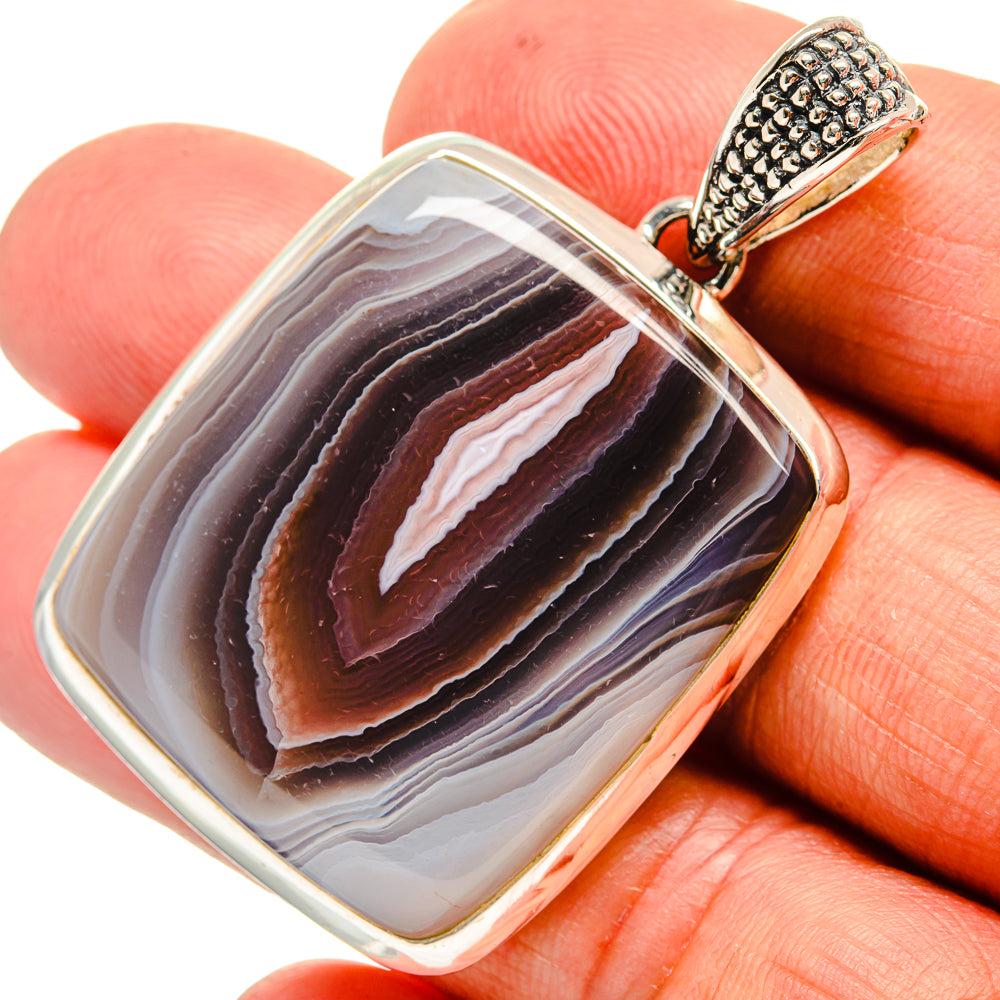 Botswana Agate Pendants handcrafted by Anasilvercos - PD24338