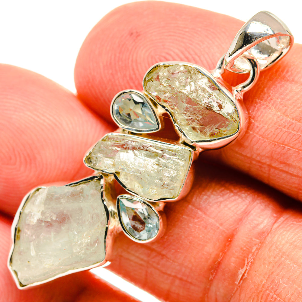 Aquamarine Pendants handcrafted by Anasilvercos - PD24351