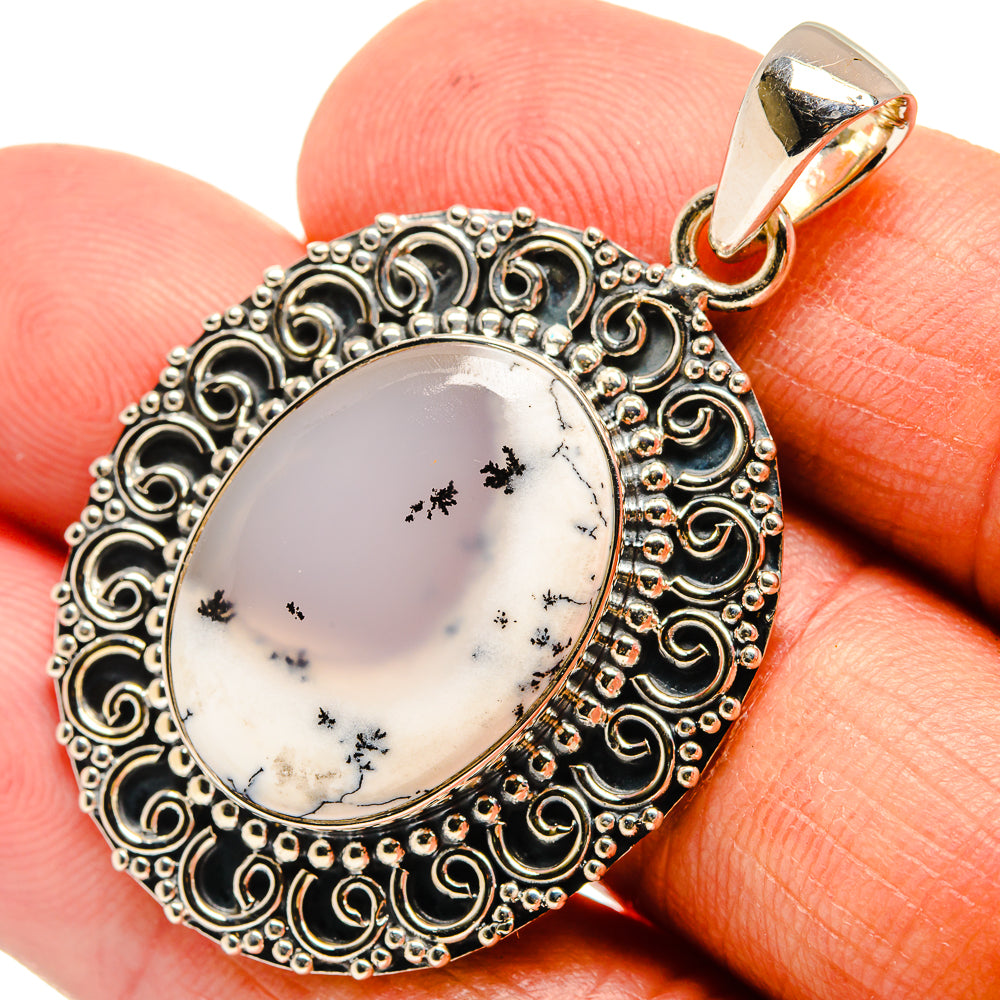 Dendritic Opal Pendants handcrafted by Anasilvercos - PD24356