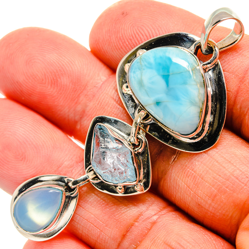 Larimar Pendants handcrafted by Anasilvercos - PD24368