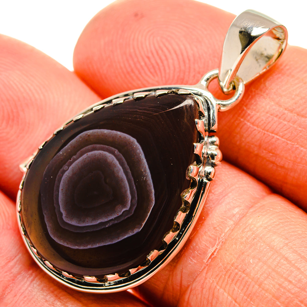 Botswana Agate Pendants handcrafted by Anasilvercos - PD24369