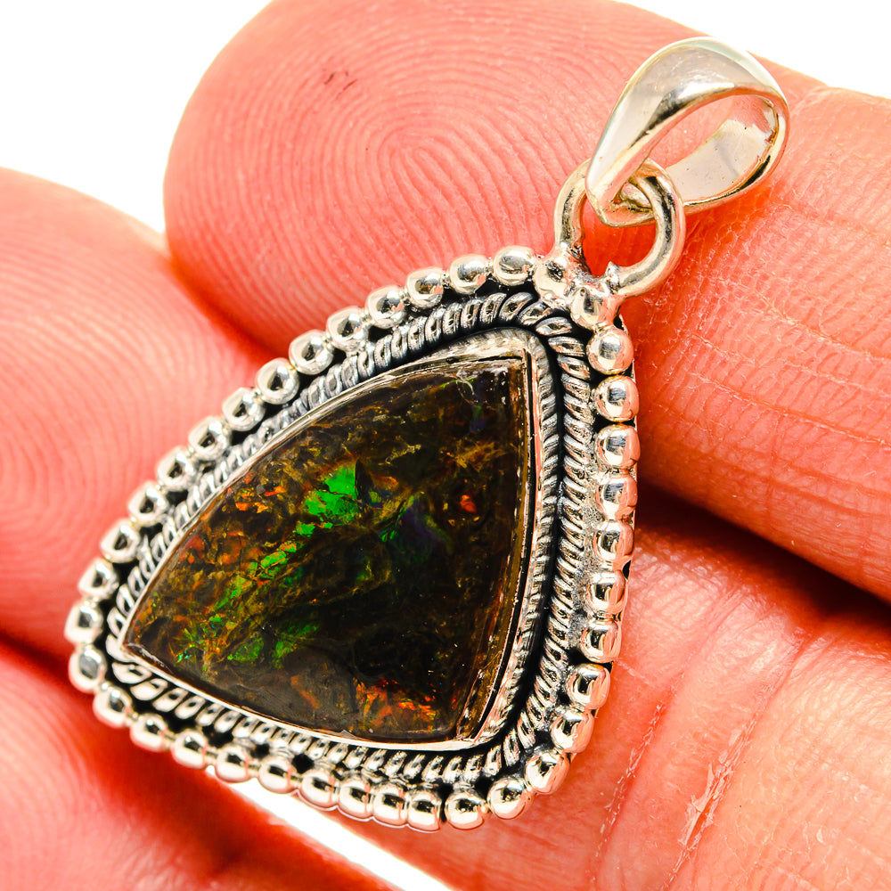 Ammolite Pendants handcrafted by Anasilvercos - PD24376