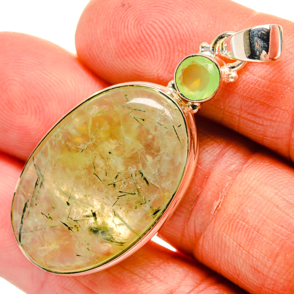 Prehnite Pendants handcrafted by Anasilvercos - PD24398