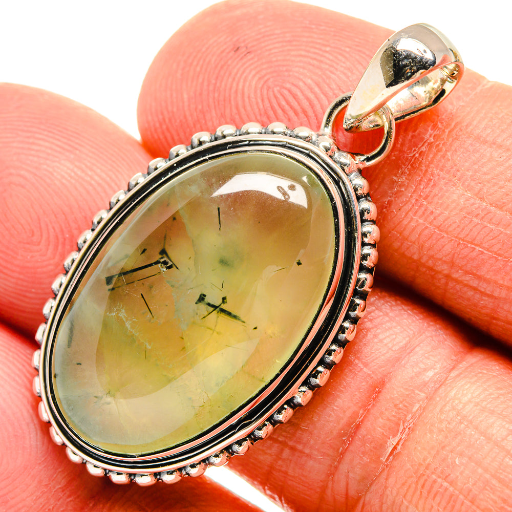 Prehnite Pendants handcrafted by Anasilvercos - PD24399