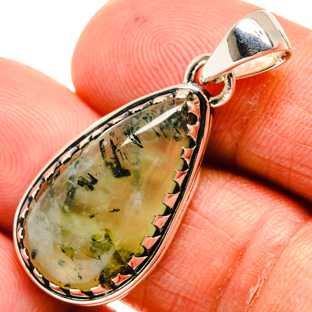 Prehnite Pendants handcrafted by Anasilvercos - PD24400