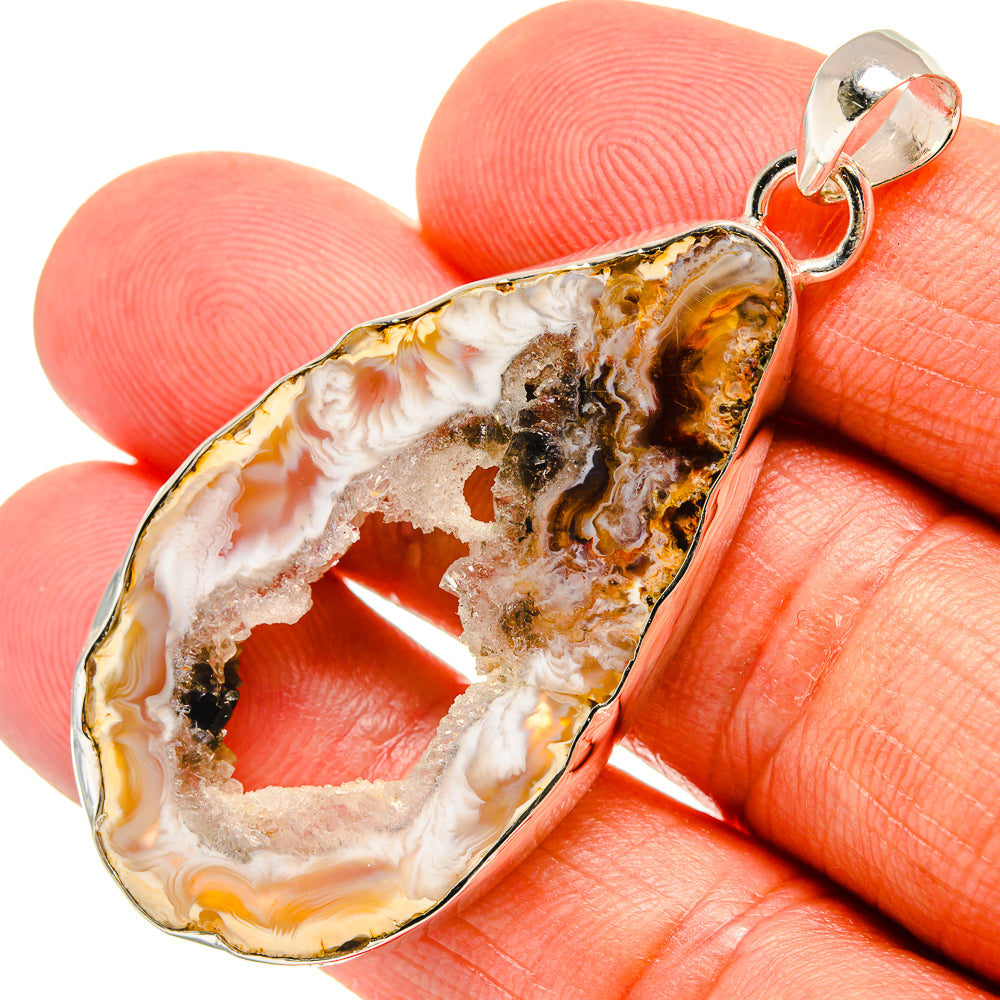 Coconut Geode Druzy Pendants handcrafted by Anasilvercos - PD24401