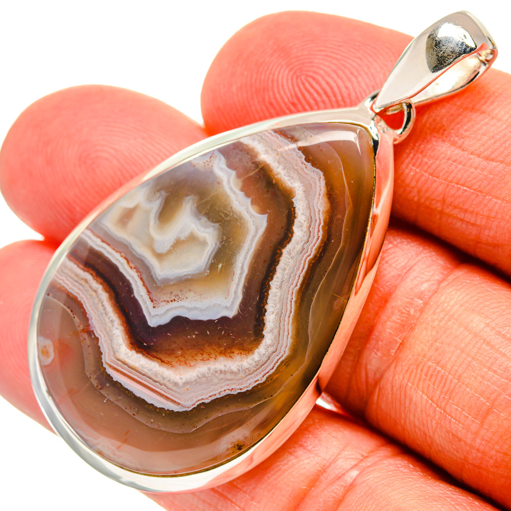 Botswana Agate Pendants handcrafted by Anasilvercos - PD24405