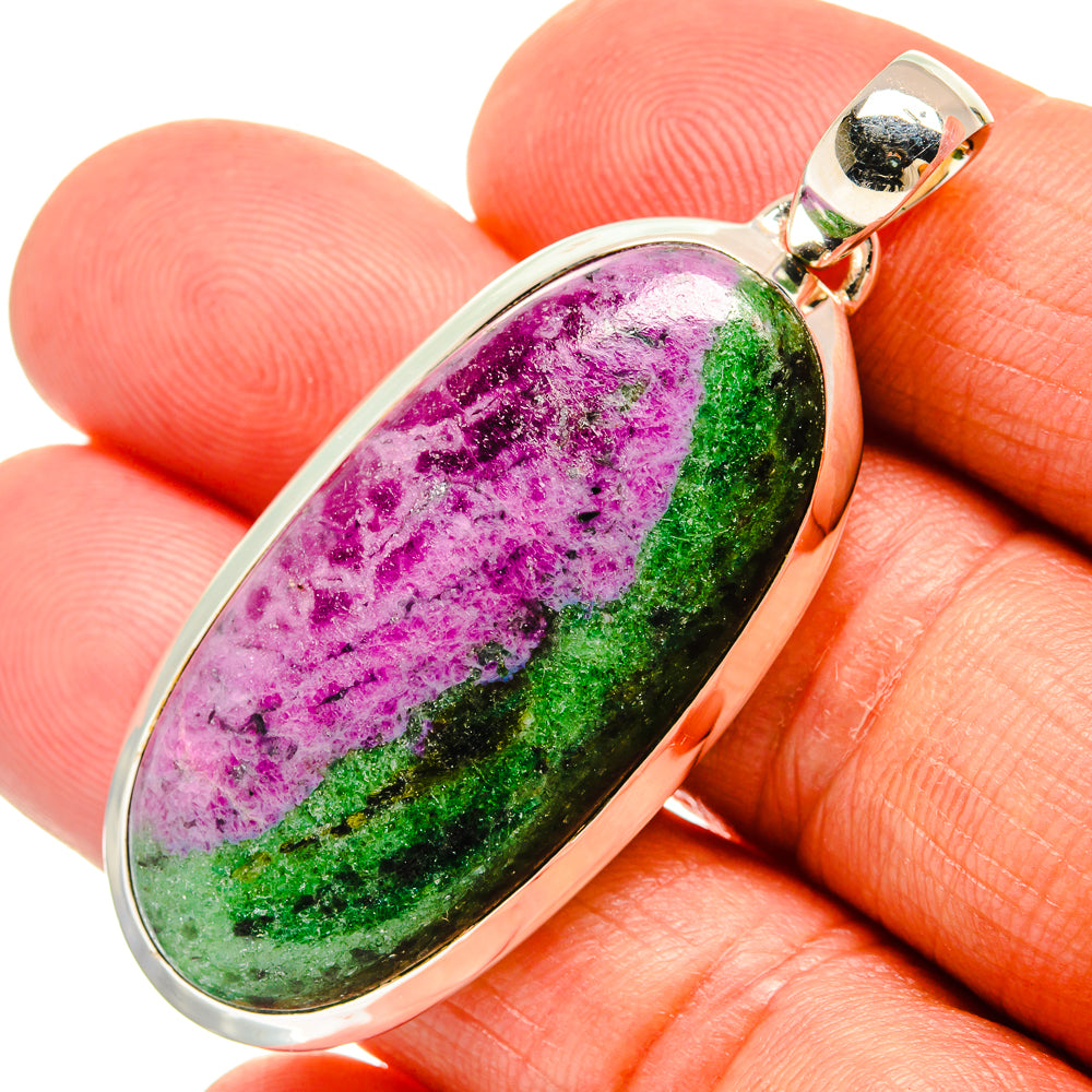 Ruby Zoisite Pendants handcrafted by Anasilvercos - PD24408