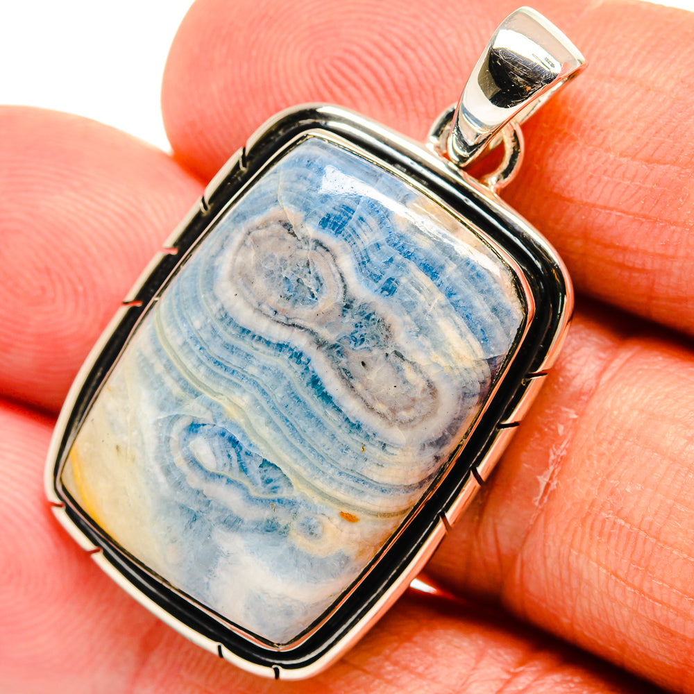 Blue Scheelite Pendants handcrafted by Anasilvercos - PD24423