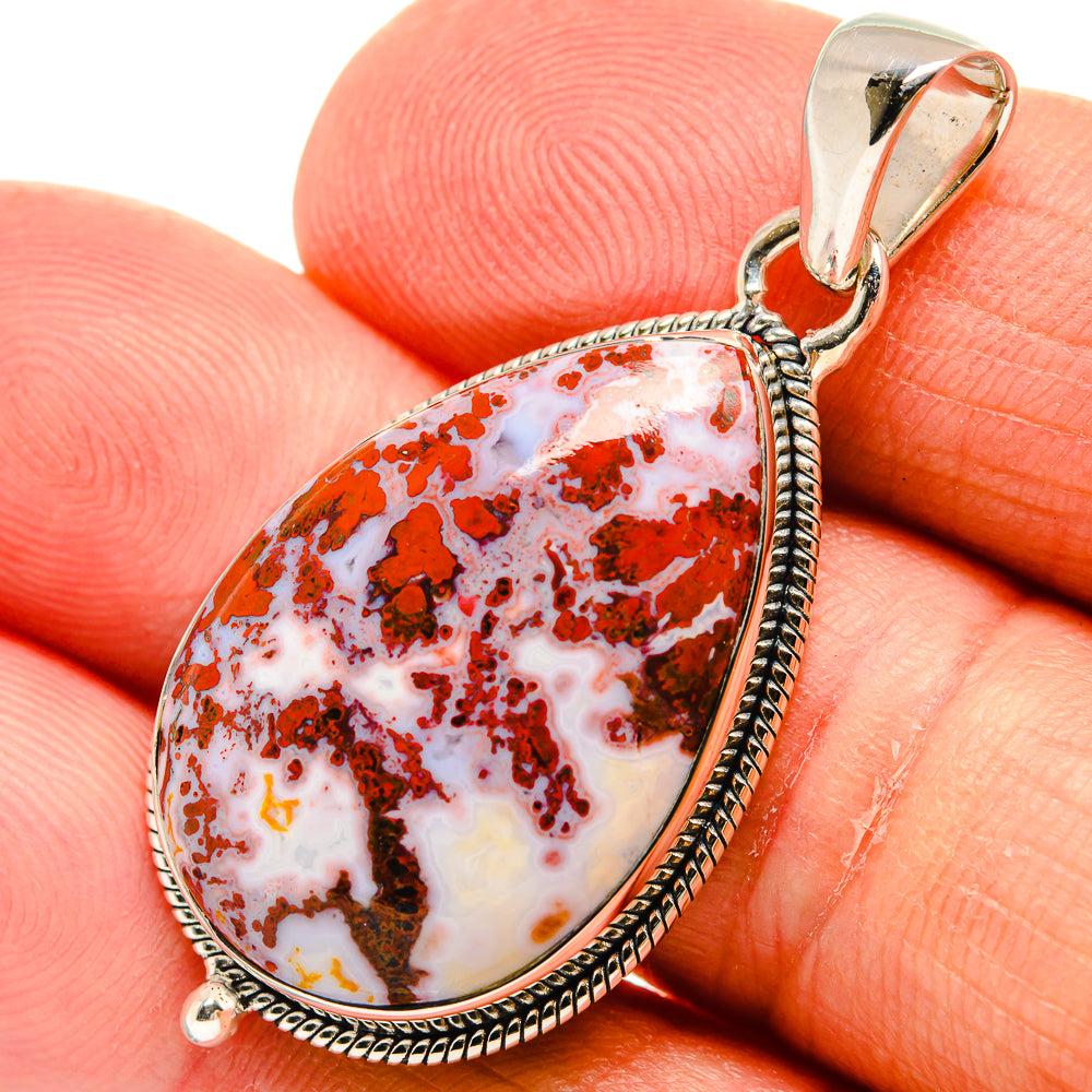 Red Agate Pendants handcrafted by Anasilvercos - PD24434