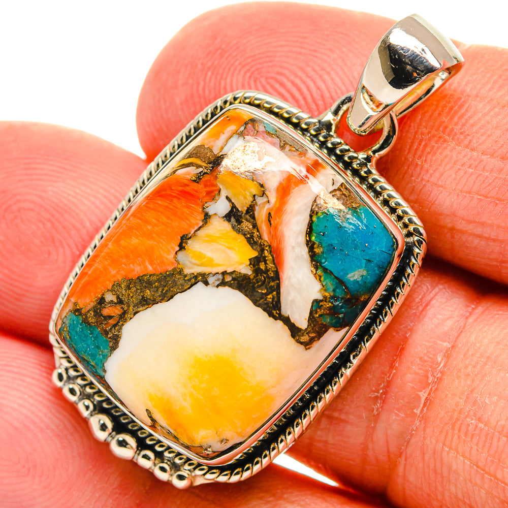 Spiny Oyster Turquoise Pendants handcrafted by Anasilvercos - PD24450