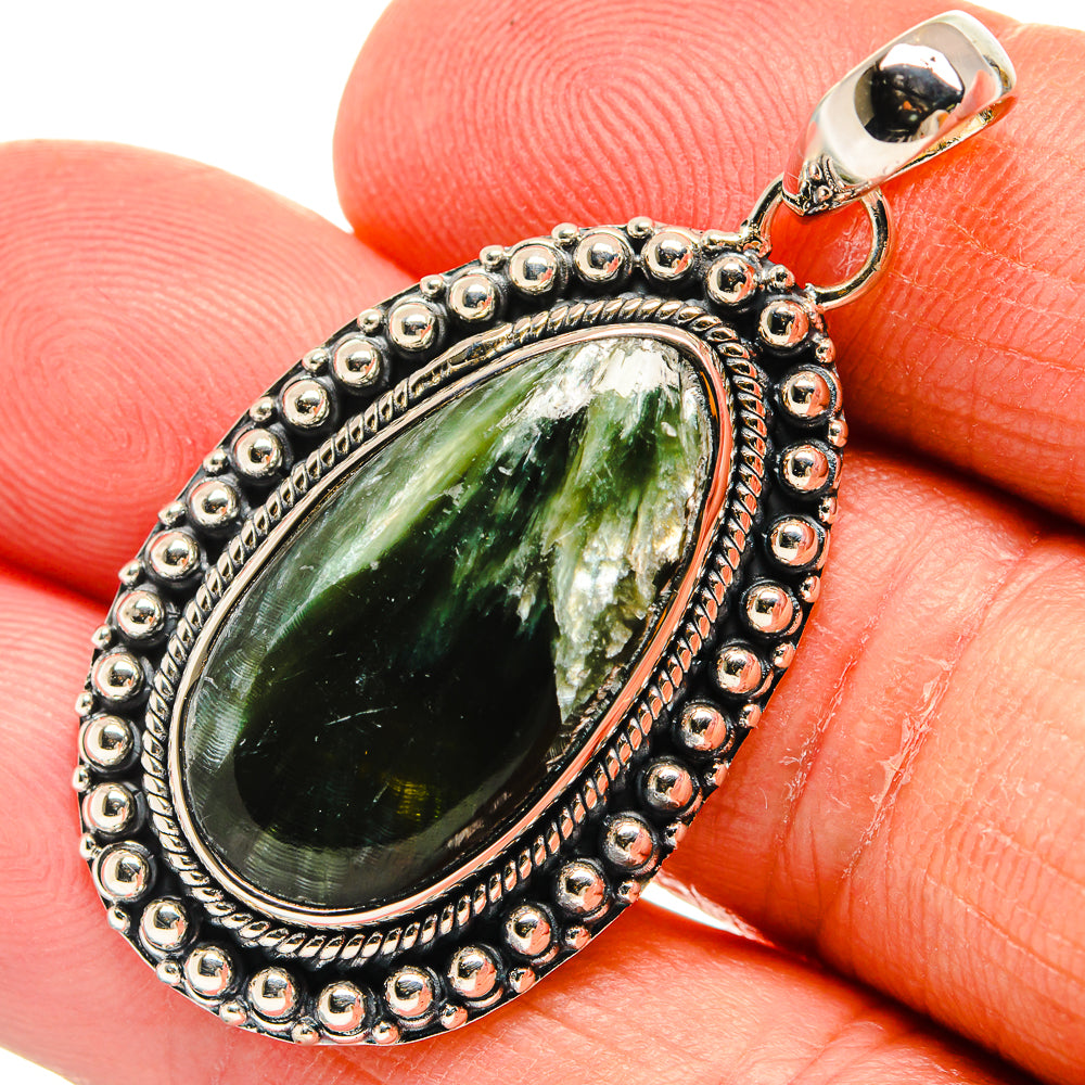 Seraphinite Pendants handcrafted by Anasilvercos - PD24456