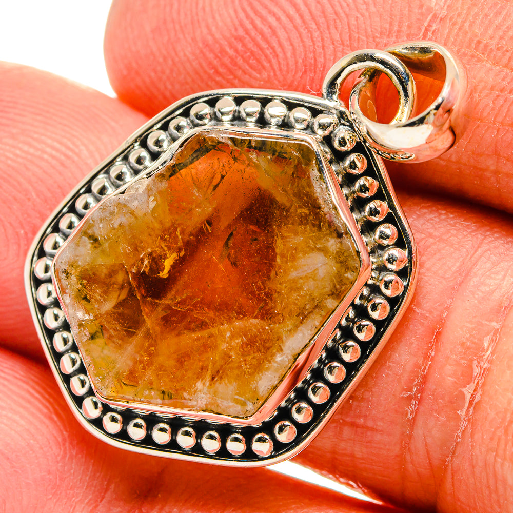 Citrine Pendants handcrafted by Anasilvercos - PD24464