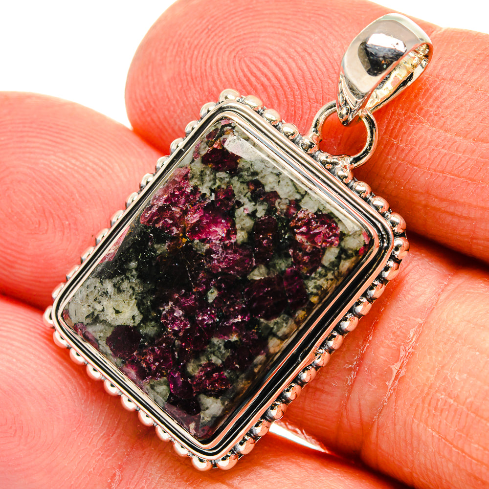 Russian Eudialyte Pendants handcrafted by Anasilvercos - PD24470