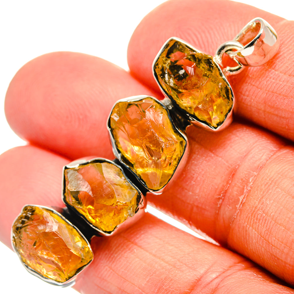 Citrine Pendants handcrafted by Anasilvercos - PD24475
