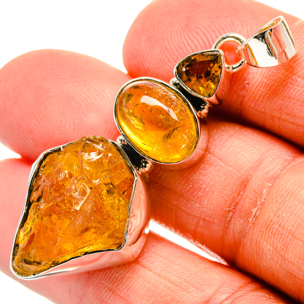 Citrine Pendants handcrafted by Anasilvercos - PD24482