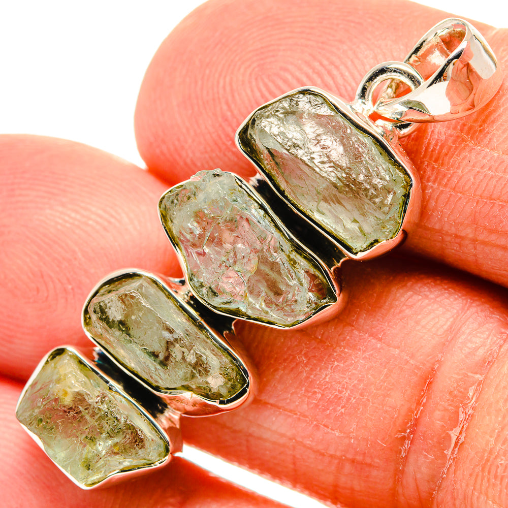 Aquamarine Pendants handcrafted by Anasilvercos - PD24483