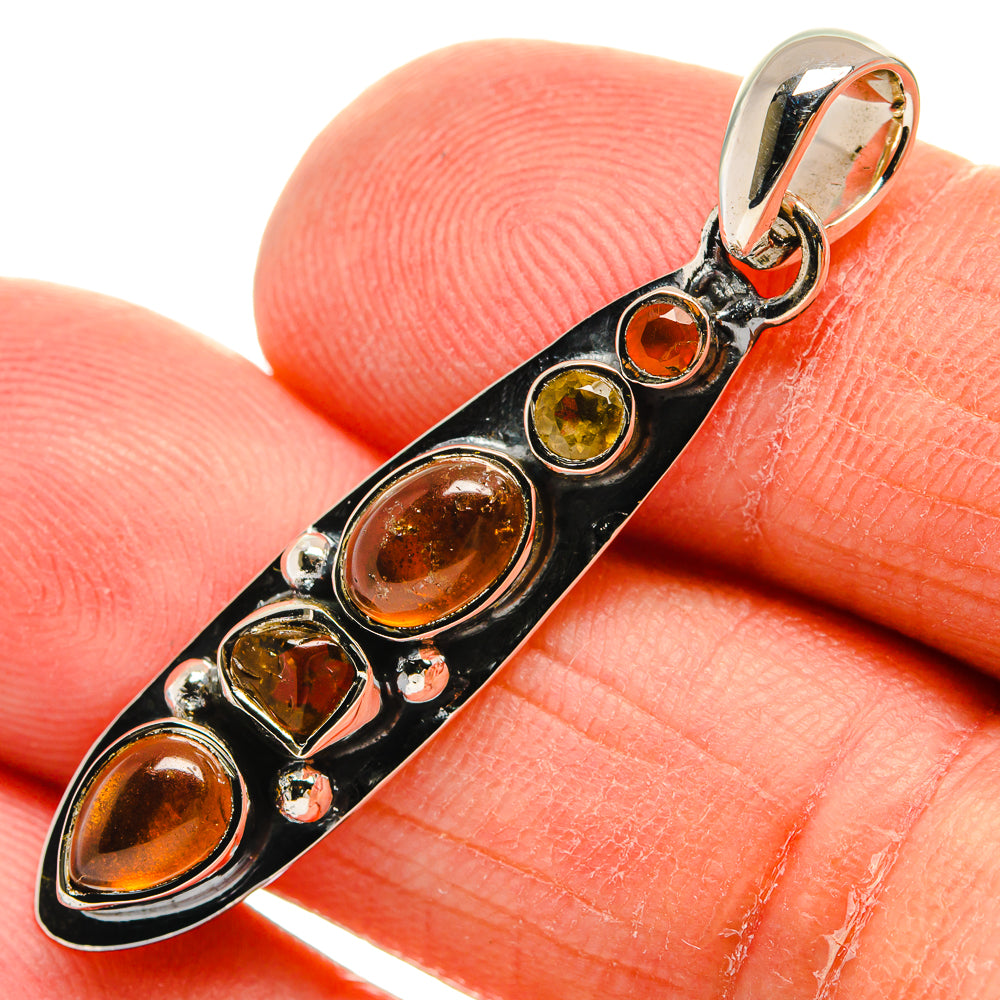 Carnelian, Citrine, Garnet Pendants handcrafted by Anasilvercos - PD24485