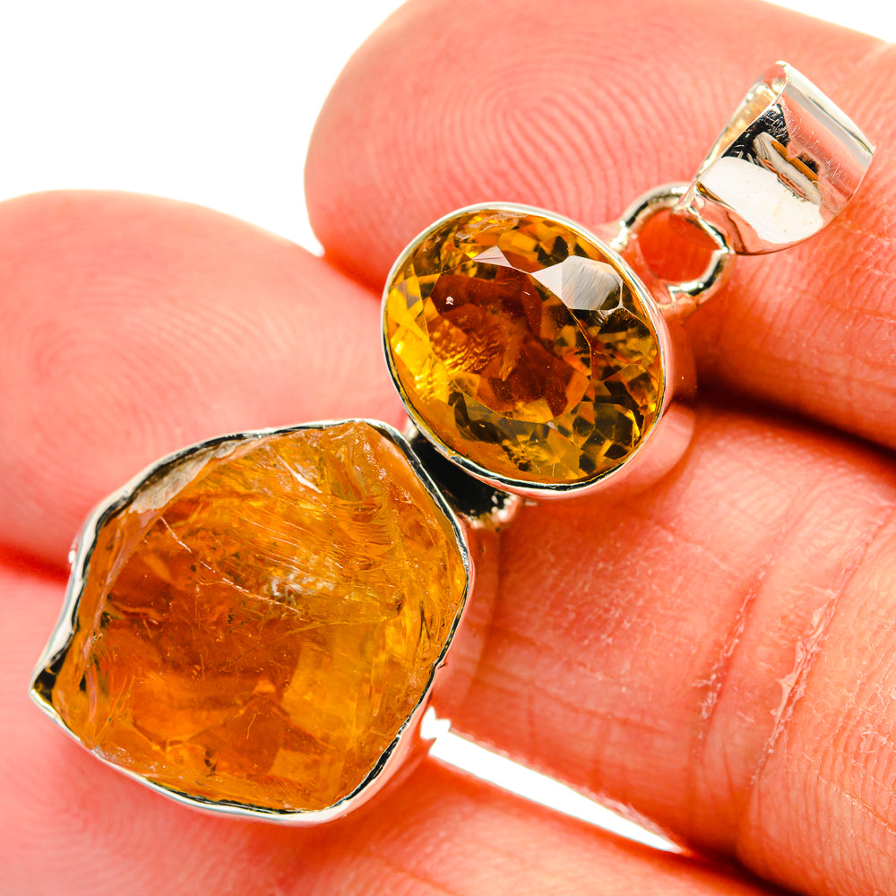Citrine Pendants handcrafted by Anasilvercos - PD24486
