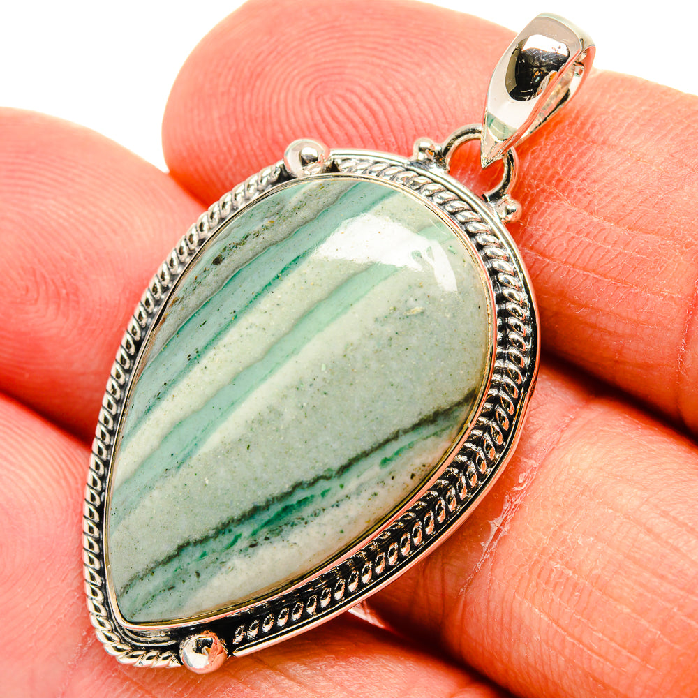 Green Jasper Pendants handcrafted by Anasilvercos - PD24516