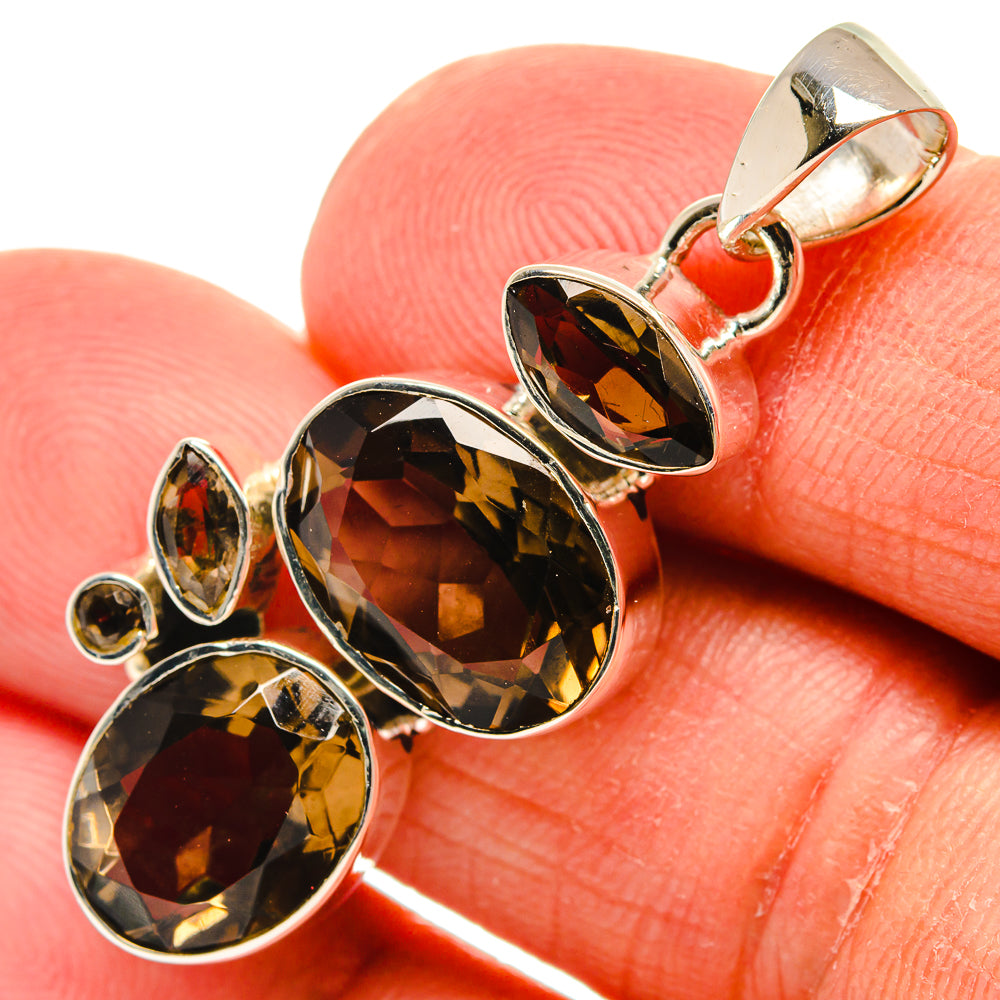Smoky Quartz Pendants handcrafted by Anasilvercos - PD24526
