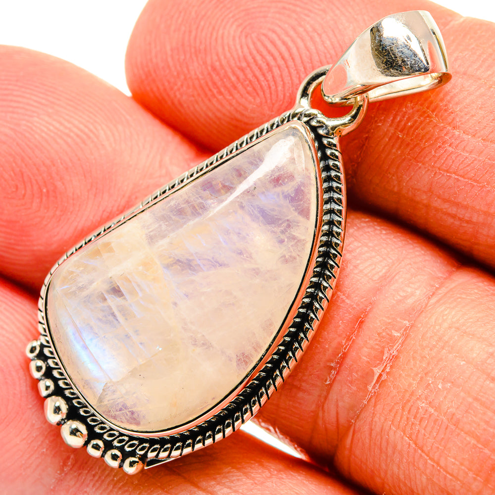 Rainbow Moonstone Pendants handcrafted by Anasilvercos - PD24538