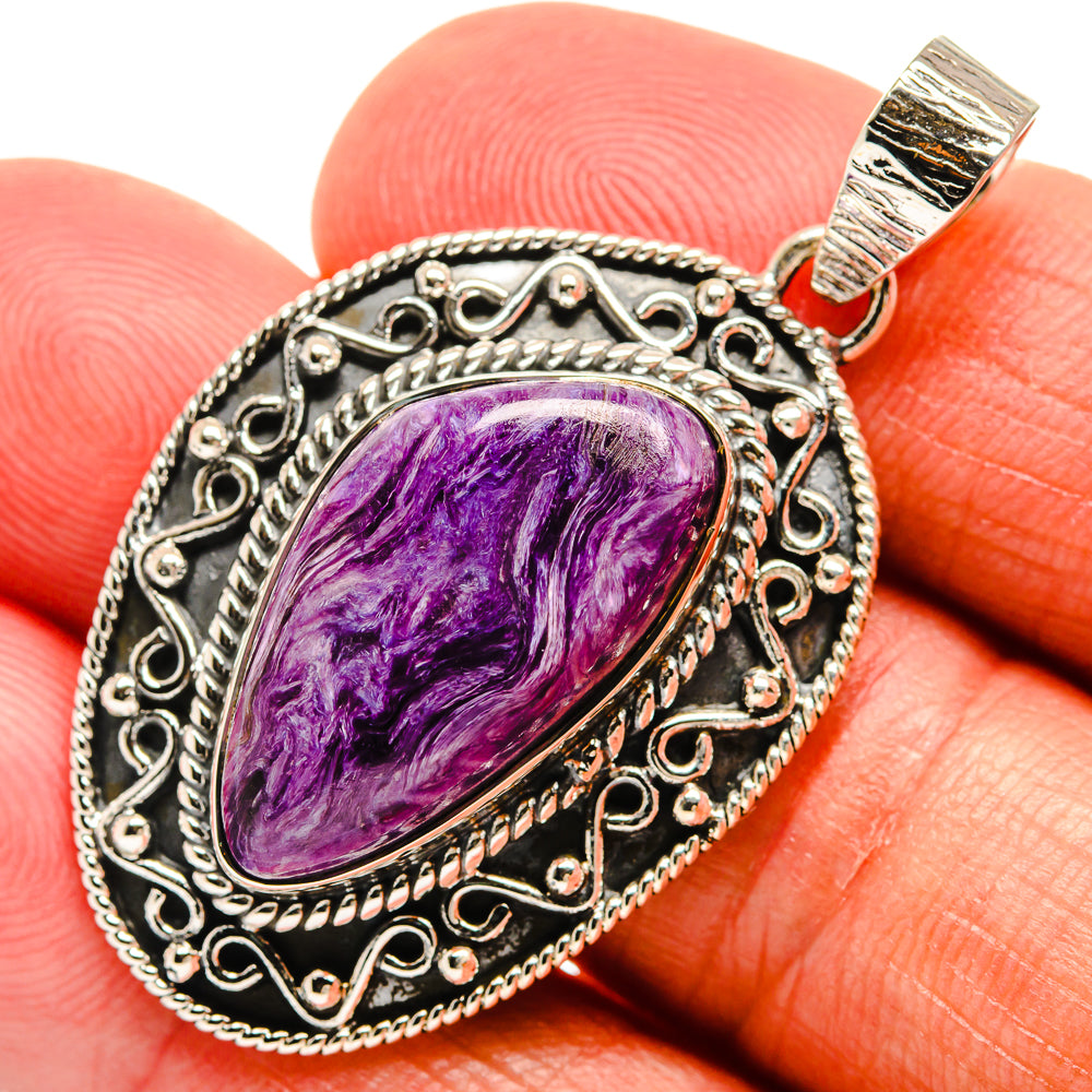 Charoite Pendants handcrafted by Anasilvercos - PD24546