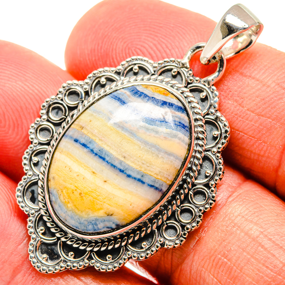 Blue Scheelite Pendants handcrafted by Anasilvercos - PD24548