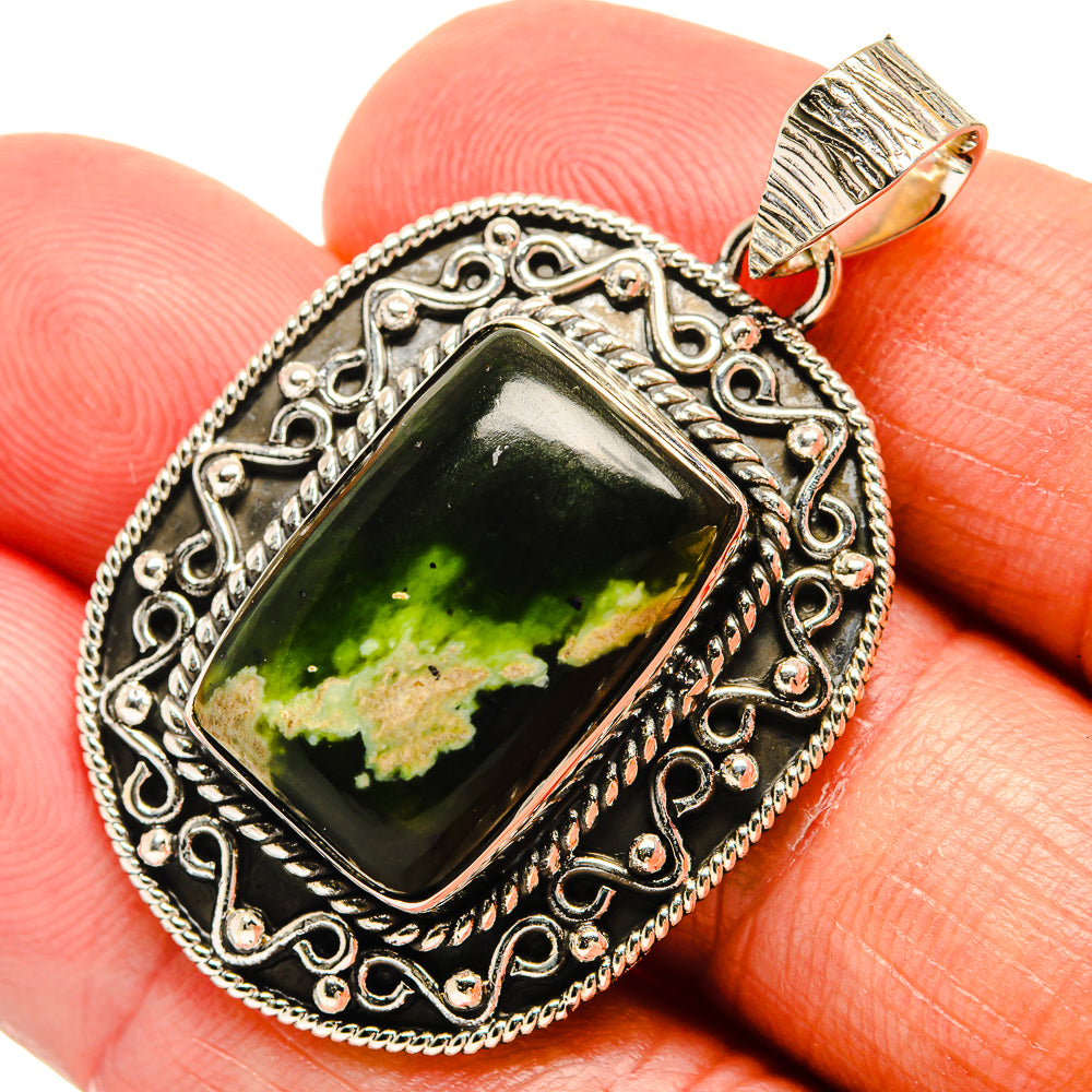Australian Green Opal Pendants handcrafted by Anasilvercos - PD24556