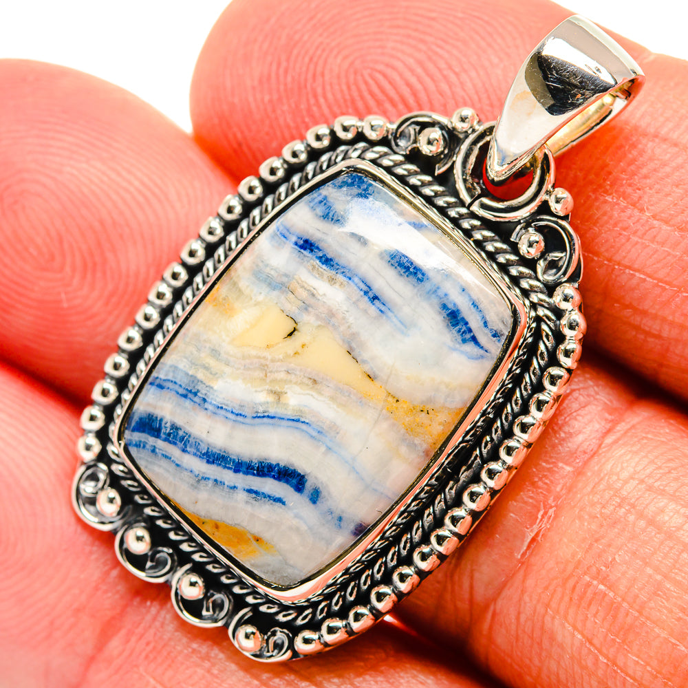 Blue Scheelite Pendants handcrafted by Anasilvercos - PD24557