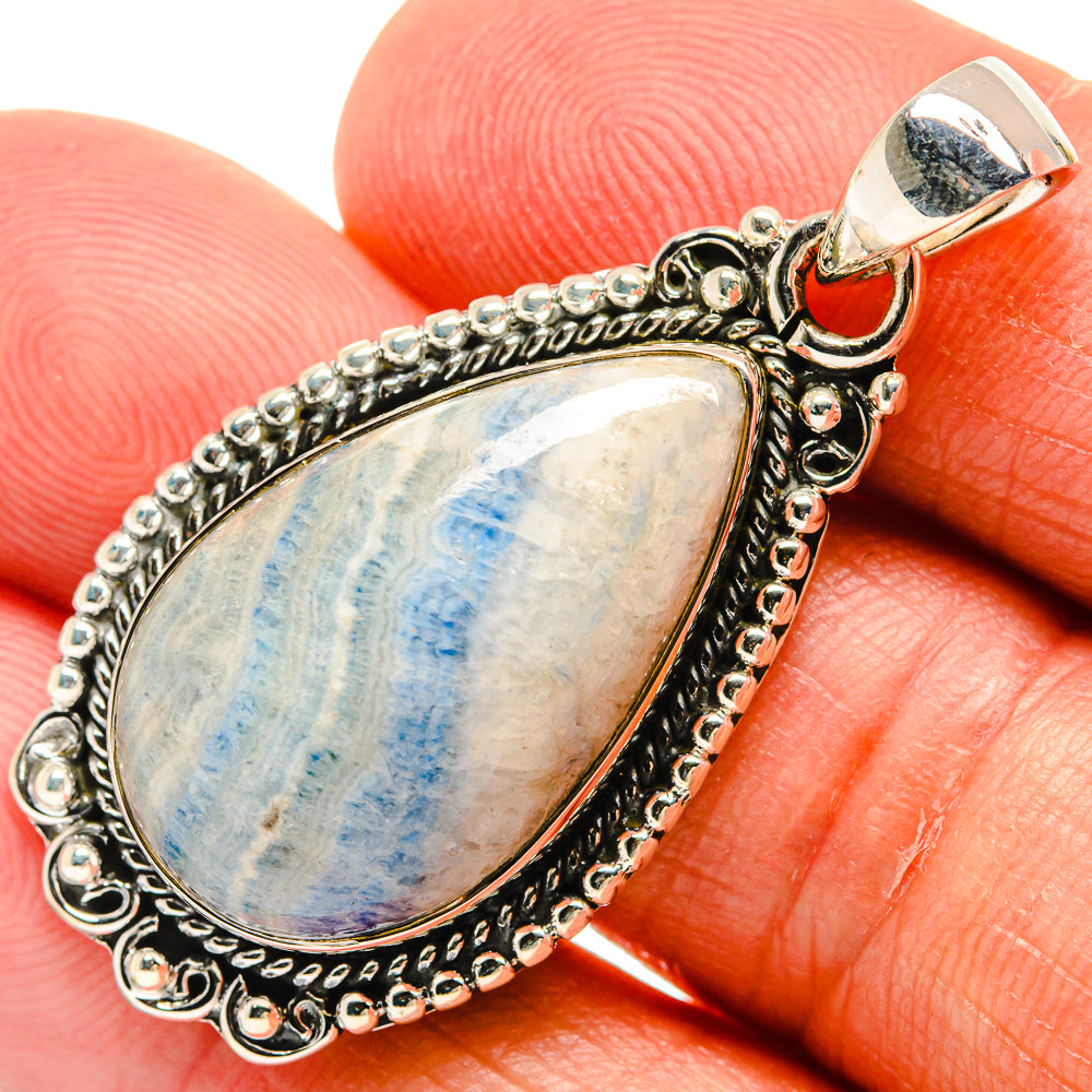 Blue Scheelite Pendants handcrafted by Anasilvercos - PD24562