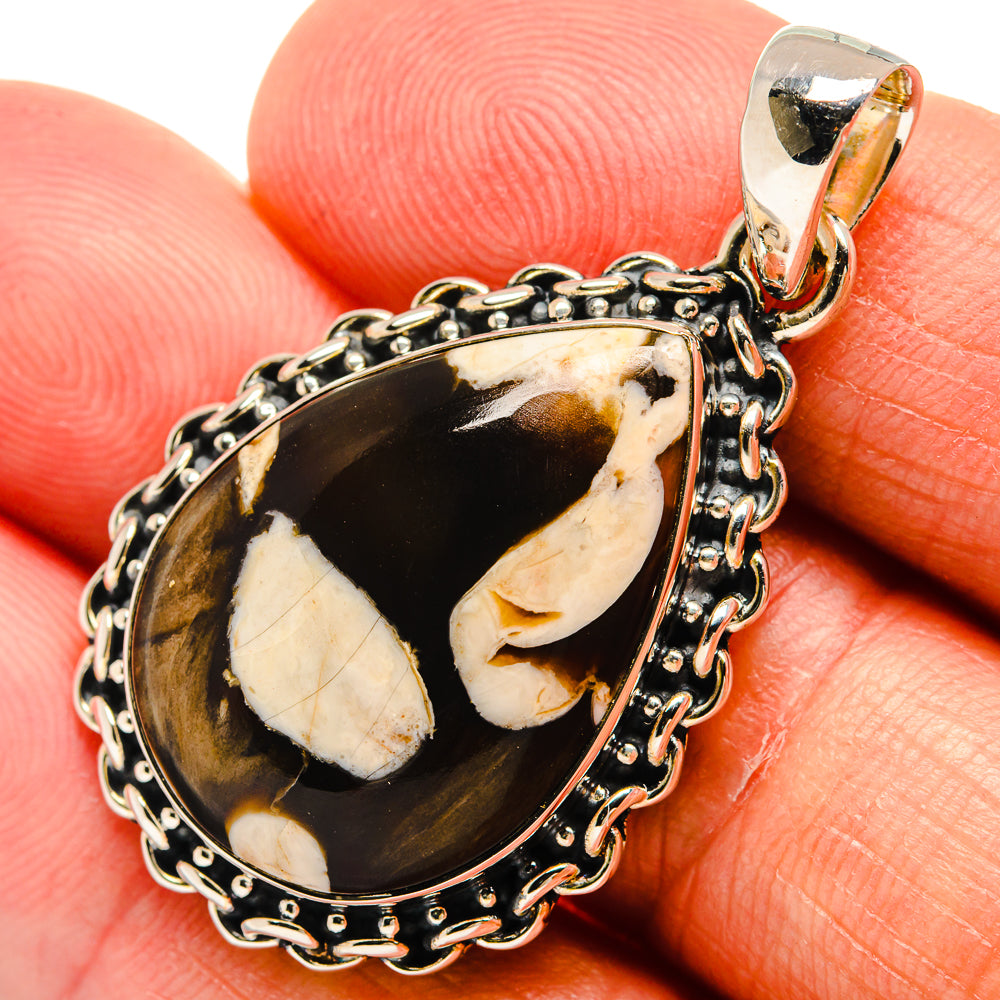 Peanut Wood Jasper Pendants handcrafted by Anasilvercos - PD24565