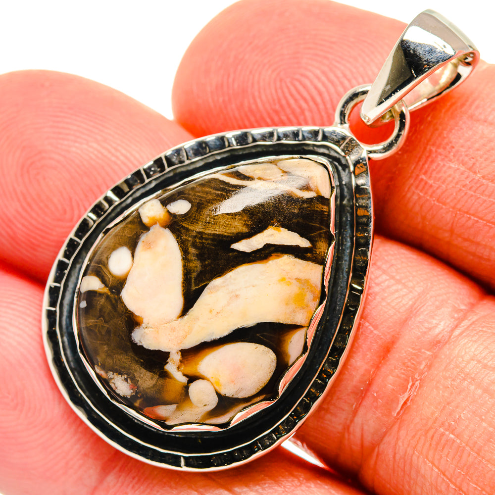 Peanut Wood Jasper Pendants handcrafted by Anasilvercos - PD24567