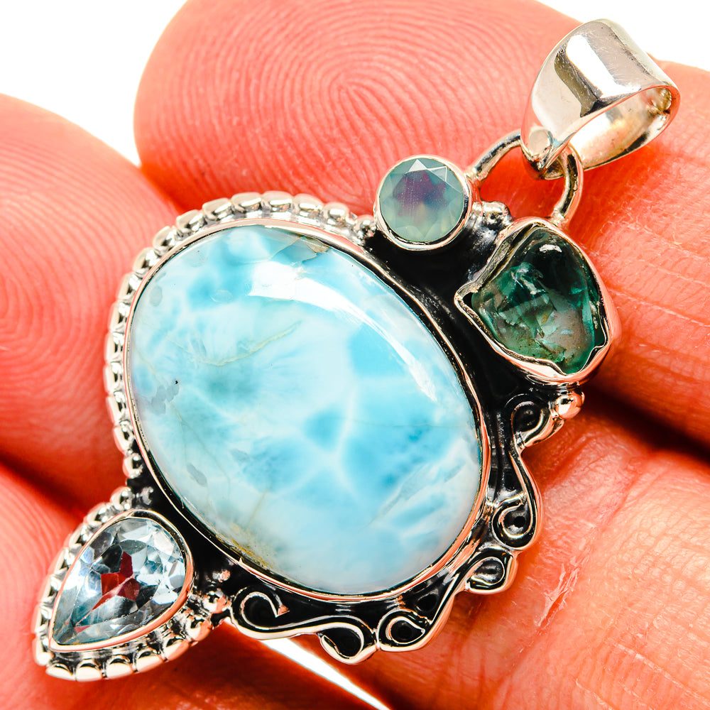 Larimar Pendants handcrafted by Anasilvercos - PD24574