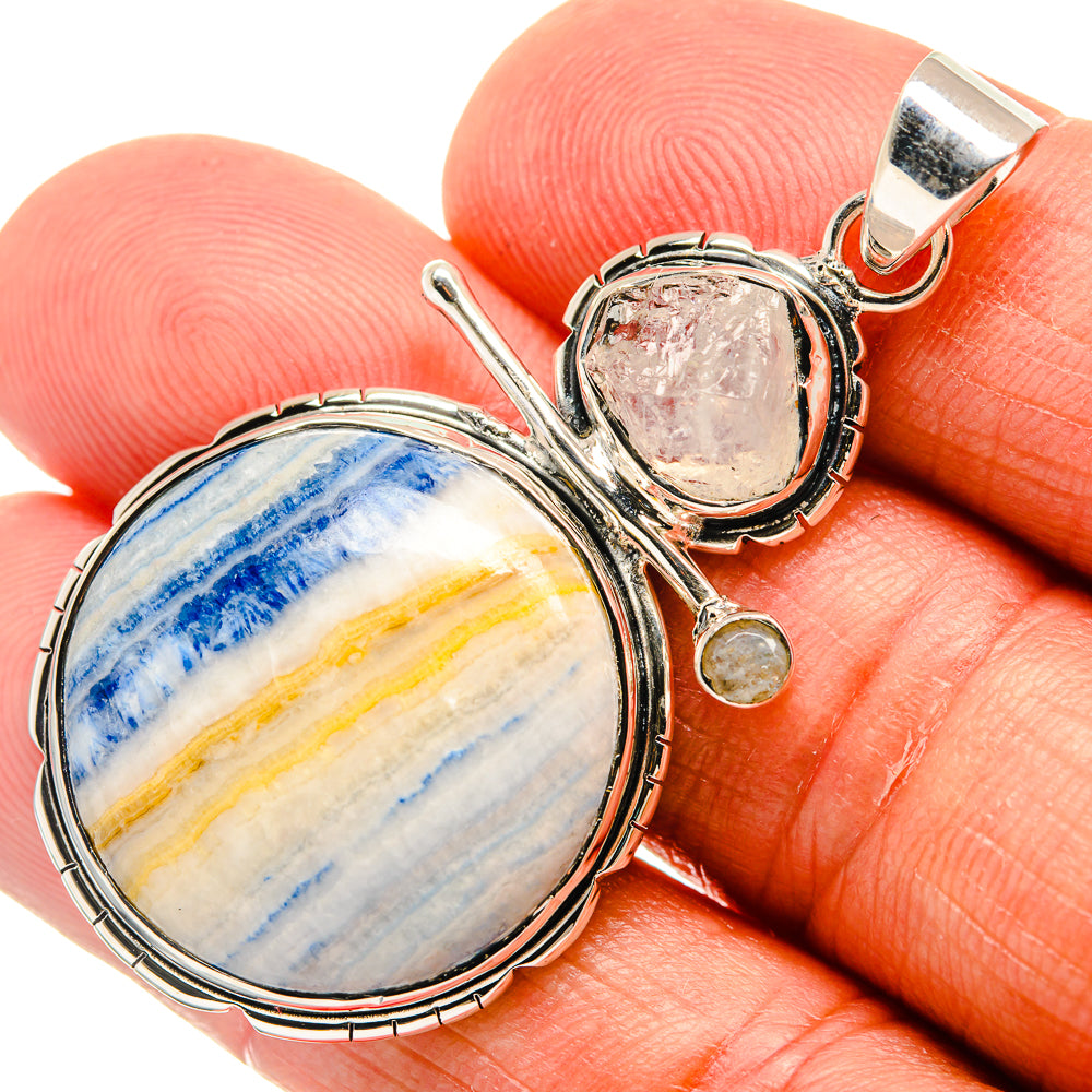 Blue Scheelite Pendants handcrafted by Anasilvercos - PD24577