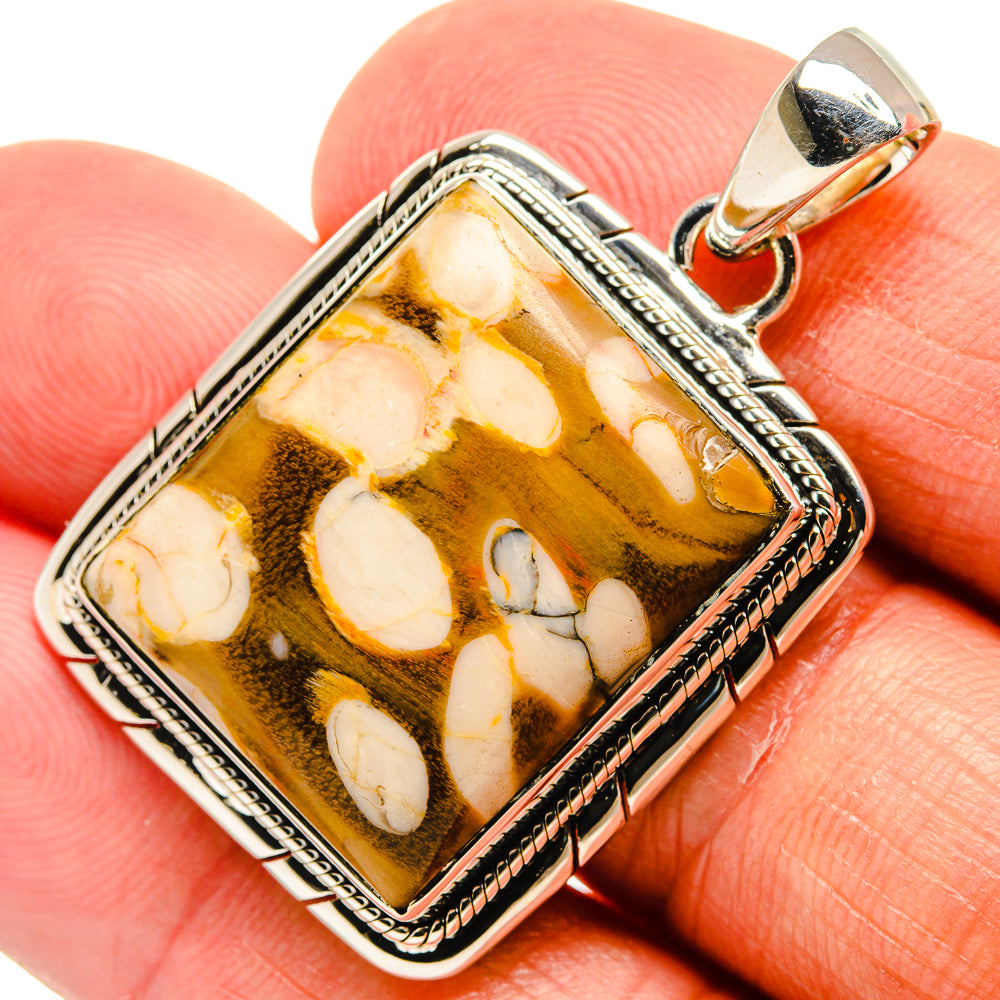 Peanut Wood Jasper Pendants handcrafted by Anasilvercos - PD24581