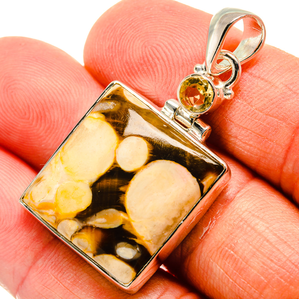 Peanut Wood Jasper Pendants handcrafted by Anasilvercos - PD24584