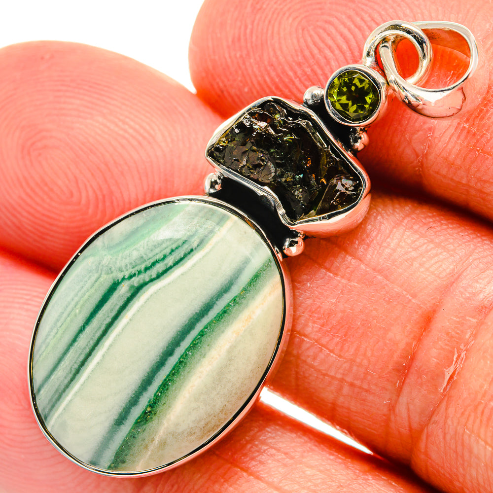 Green Jasper Pendants handcrafted by Anasilvercos - PD24585